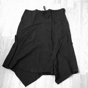 Black & White Pinstriped Skirt